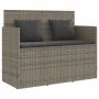 Garden bench with gray synthetic rattan cushions by , garden benches - Ref: Foro24-365763, Price: 204,19 €, Discount: %