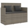 Gartenbank mit grauen synthetischen Rattankissen von , Gartenbänke - Ref: Foro24-365763, Preis: 185,86 €, Rabatt: %