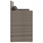 Garden bench with gray synthetic rattan cushions by , garden benches - Ref: Foro24-365763, Price: 185,86 €, Discount: %