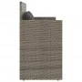 Garden bench with gray synthetic rattan cushions by , garden benches - Ref: Foro24-365763, Price: 204,19 €, Discount: %