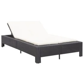 Liege für 2 Personen mit schwarzem Kunstrattankissen von vidaXL, Betten im Freien - Ref: Foro24-46238, Preis: 269,27 €, Rabat...