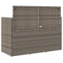 Garden bench with gray synthetic rattan cushions by , garden benches - Ref: Foro24-365763, Price: 185,86 €, Discount: %