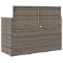 Garden bench with gray synthetic rattan cushions by , garden benches - Ref: Foro24-365763, Price: 204,19 €, Discount: %