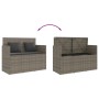 Garden bench with gray synthetic rattan cushions by , garden benches - Ref: Foro24-365763, Price: 185,86 €, Discount: %