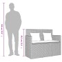 Garden bench with gray synthetic rattan cushions by , garden benches - Ref: Foro24-365763, Price: 185,86 €, Discount: %