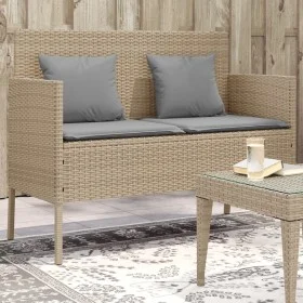 Gartenbank mit beigen synthetischen Rattankissen von , Gartenbänke - Ref: Foro24-365775, Preis: 160,64 €, Rabatt: %