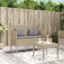 Gartenbank mit beigen synthetischen Rattankissen von , Gartenbänke - Ref: Foro24-365775, Preis: 150,96 €, Rabatt: %