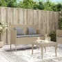 Gartenbank mit beigen synthetischen Rattankissen von , Gartenbänke - Ref: Foro24-365775, Preis: 160,64 €, Rabatt: %