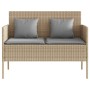Gartenbank mit beigen synthetischen Rattankissen von , Gartenbänke - Ref: Foro24-365775, Preis: 150,96 €, Rabatt: %