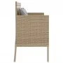 Garden bench with beige synthetic rattan cushions by , garden benches - Ref: Foro24-365775, Price: 160,64 €, Discount: %