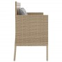 Gartenbank mit beigen synthetischen Rattankissen von , Gartenbänke - Ref: Foro24-365775, Preis: 150,96 €, Rabatt: %