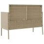 Garden bench with beige synthetic rattan cushions by , garden benches - Ref: Foro24-365775, Price: 160,64 €, Discount: %