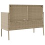 Gartenbank mit beigen synthetischen Rattankissen von , Gartenbänke - Ref: Foro24-365775, Preis: 150,96 €, Rabatt: %
