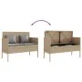 Garden bench with beige synthetic rattan cushions by , garden benches - Ref: Foro24-365775, Price: 160,64 €, Discount: %