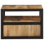Mesita de noche de pared madera maciza de acacia 35x35x25 cm de , Mesitas de noche - Ref: Foro24-372725, Precio: 132,48 €, De...