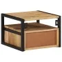 Mesita de noche de pared madera maciza de acacia 35x35x25 cm de , Mesitas de noche - Ref: Foro24-372725, Precio: 128,84 €, De...