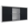 Industrie-Wandwerkzeugschrank aus grauem und schwarzem Metall von vidaXL, Werkzeugschränke - Ref: Foro24-145366, Preis: 132,2...