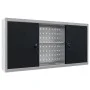 Industrie-Wandwerkzeugschrank aus grauem und schwarzem Metall von vidaXL, Werkzeugschränke - Ref: Foro24-145366, Preis: 141,1...