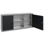 Industrie-Wandwerkzeugschrank aus grauem und schwarzem Metall von vidaXL, Werkzeugschränke - Ref: Foro24-145366, Preis: 132,2...