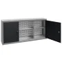 Industrie-Wandwerkzeugschrank aus grauem und schwarzem Metall von vidaXL, Werkzeugschränke - Ref: Foro24-145366, Preis: 141,1...