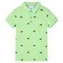 Polo infantil verde neón 128 de , Camisetas para niños - Ref: Foro24-12157, Precio: 10,65 €, Descuento: %