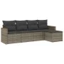 Garden sofa set with cushions 5 pieces gray synthetic rattan by , Garden sets - Ref: Foro24-3258322, Price: 298,40 €, Discoun...