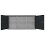 Industrie-Wandwerkzeugschrank aus grauem und schwarzem Metall von vidaXL, Werkzeugschränke - Ref: Foro24-145366, Preis: 132,2...