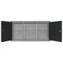 Industrie-Wandwerkzeugschrank aus grauem und schwarzem Metall von vidaXL, Werkzeugschränke - Ref: Foro24-145366, Preis: 141,1...