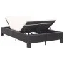Lounger for 2 people with black synthetic rattan cushion by vidaXL, Outdoor beds - Ref: Foro24-46238, Price: 269,27 €, Discou...