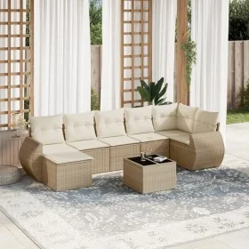 Gartensofa-Set mit beigen Kissen 8 Stück PE-Rattan von , Modulare Sofas für den Außenbereich - Ref: Foro24-3221687, Preis: 56...