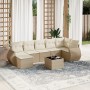 Garden sofa set with beige cushions 8 pcs PE rattan by , Modular outdoor sofas - Ref: Foro24-3221687, Price: 532,34 €, Discou...