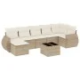 Gartensofa-Set mit beigen Kissen 8 Stück PE-Rattan von , Modulare Sofas für den Außenbereich - Ref: Foro24-3221687, Preis: 56...