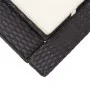 Lounger for 2 people with black synthetic rattan cushion by vidaXL, Outdoor beds - Ref: Foro24-46238, Price: 269,27 €, Discou...