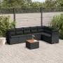 8-piece garden sofa set and black synthetic rattan cushions by , Garden sets - Ref: Foro24-3223675, Price: 494,65 €, Discount: %
