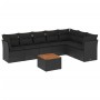 8-piece garden sofa set and black synthetic rattan cushions by , Garden sets - Ref: Foro24-3223675, Price: 494,68 €, Discount: %
