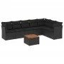 8-piece garden sofa set and black synthetic rattan cushions by , Garden sets - Ref: Foro24-3223675, Price: 494,65 €, Discount: %