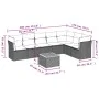 8-piece garden sofa set and black synthetic rattan cushions by , Garden sets - Ref: Foro24-3223675, Price: 494,65 €, Discount: %
