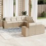 Set sofás de jardín 7 piezas y cojines ratán sintético beige de , Conjuntos de jardín - Ref: Foro24-3222807, Precio: 551,16 €
