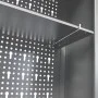 Industrie-Wandwerkzeugschrank aus grauem und schwarzem Metall von vidaXL, Werkzeugschränke - Ref: Foro24-145366, Preis: 141,1...