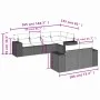7-teiliges Gartensofa-Set und beigefarbene synthetische Rattankissen von , Gartensets - Ref: Foro24-3222807, Preis: 573,61 €,...