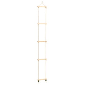Escalera de cuerda para niños madera maciza y PE 30x168 cm