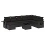 8-teiliges Gartensofa-Set und schwarze synthetische Rattankissen von , Gartensets - Ref: Foro24-3252902, Preis: 576,89 €, Rab...