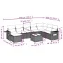 8-teiliges Gartensofa-Set und schwarze synthetische Rattankissen von , Gartensets - Ref: Foro24-3252902, Preis: 576,89 €, Rab...