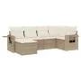 Garden sofa set with cushions 6 pieces beige synthetic rattan by , Garden sets - Ref: Foro24-3252795, Price: 457,11 €, Discou...
