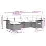 Garden sofa set with cushions 6 pieces beige synthetic rattan by , Garden sets - Ref: Foro24-3252795, Price: 457,11 €, Discou...