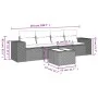 Garden sofa set with cushions 5 pieces gray synthetic rattan by , Garden sets - Ref: Foro24-3254627, Price: 328,33 €, Discoun...