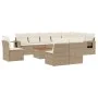 11-piece garden sofa set with beige synthetic rattan cushions by , Garden sets - Ref: Foro24-3256947, Price: 739,58 €, Discou...