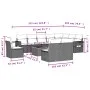 11-piece garden sofa set with beige synthetic rattan cushions by , Garden sets - Ref: Foro24-3256947, Price: 739,58 €, Discou...