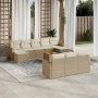 11-teiliges Gartensofa-Set mit beigen synthetischen Rattankissen von , Gartensets - Ref: Foro24-3258824, Preis: 728,65 €, Rab...