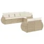 7-piece garden sofa set and beige synthetic rattan cushions by , Modular outdoor sofas - Ref: Foro24-3221607, Price: 655,76 €...